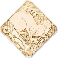 Crouching Fox Relief Garden Animal Statue - XoticBrands Home Decor