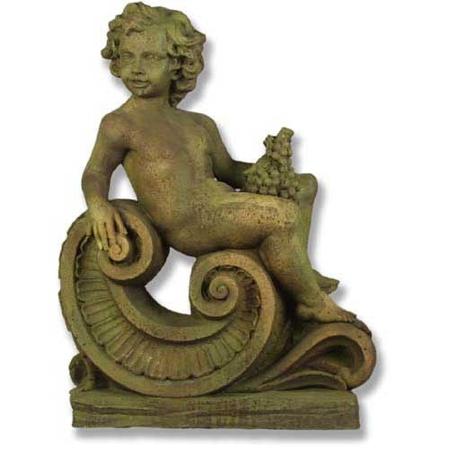 Spring Angel On Scroll 36 Garden Angel Statue - XoticBrands Home Decor