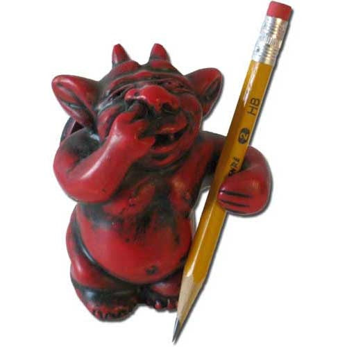Lill Demon Pencil Holder 3 Gargoyle Sculpture - XoticBrands Home Decor
