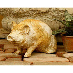  Wilber Pig 8  Animal  Sculpture, Home Decor, XoticBrands, XoticBrands Home Decor