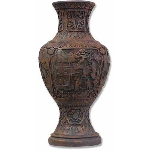Cinnabar Vase 20 -  Asian/Eastern Display - XoticBrands Home Decor
