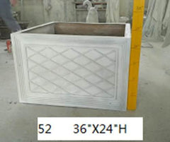  LOW CUT LATTICE BOX 24"H  Planters  Sculpture, Home Decor, XoticBrands, XoticBrands Home Decor
