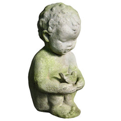 Pierre W/Bird -  Children Classical  Sculpture - XoticBrands Home Decor