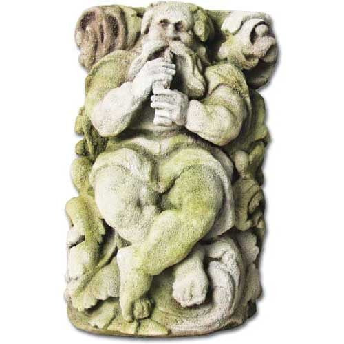 Titan Playing Flute 15 Gargoyle Sculpture - XoticBrands Home Decor
