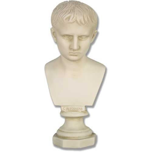 Young Augustus Bust-11.5 -  Greek & Roman Busts - XoticBrands Home Decor
