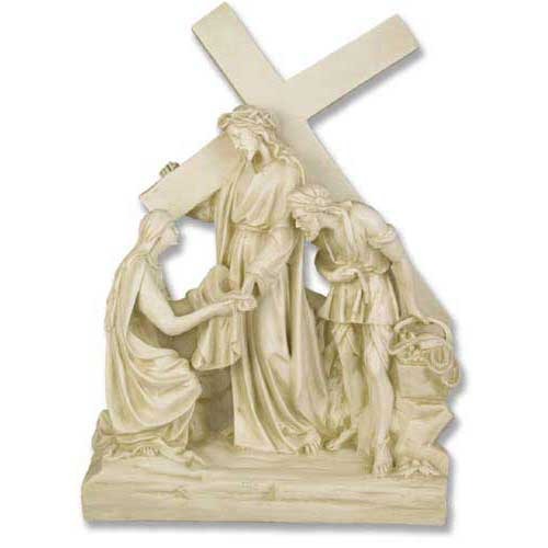 Jesus Meets Veronica Station # 6 Religious Sculpture - XoticBrands Home Decor