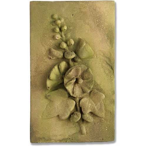 Hollyhock Plaque 18 Garden Display - XoticBrands Home Decor