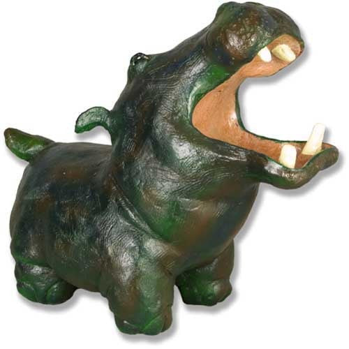 Molly Hippo Birdfeeder Garden Animal Statue - XoticBrands Home Decor