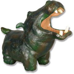 Molly Hippo Birdfeeder Garden Animal Statue - XoticBrands Home Decor