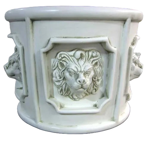  Five Lion Head Urn 11 (R) Animal Planters  Sculpture, Home Decor, XoticBrands, XoticBrands Home Decor