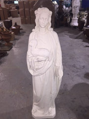  ST. AGNES 5' Animal Religious  Sculpture, Religious Decor, XoticBrands, XoticBrands Home Decor