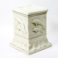  Dolphin Square Pedestal 20 Animal Sculpture, Home Decor, XoticBrands, XoticBrands Home Decor