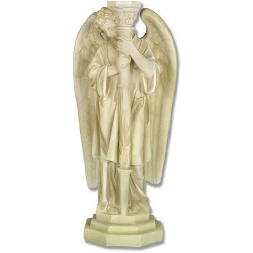 Angel Candleholder-Left Garden Angel Statue - XoticBrands Home Decor