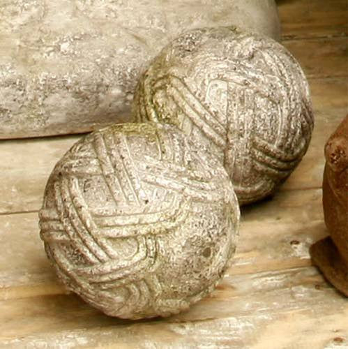 Stone Rope Sphere 4 - Architectural   Finials - XoticBrands Home Decor