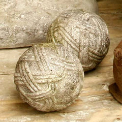 Stone Rope Sphere 4 - Architectural   Finials - XoticBrands Home Decor