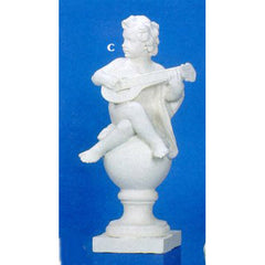  Cherub On Finial Mandolin 39  Angel  Sculpture, Home Decor, XoticBrands, XoticBrands Home Decor