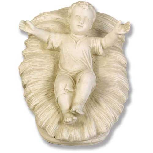 Baby Jesus In Manger 9 Religious Sculpture - XoticBrands Home Decor