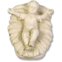 Baby Jesus In Manger 9 Religious Sculpture - XoticBrands Home Decor