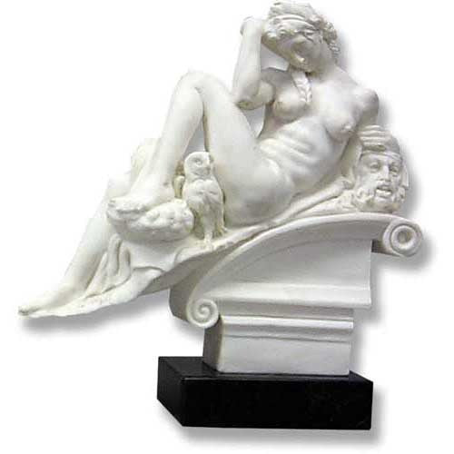 Night 6 H -  Michelangelo Classical  Sculpture - XoticBrands Home Decor