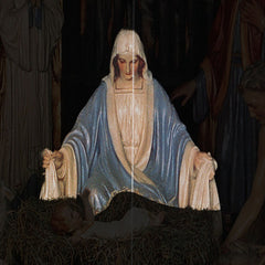  MARY SITTING FOR LIFESIZE SET 45"H Animal Religious  Sculpture, Religious Decor, XoticBrands, XoticBrands Home Decor