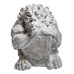 Crusader Gargoyl With Shield 20 Gargoyle Sculpture - XoticBrands Home Decor
