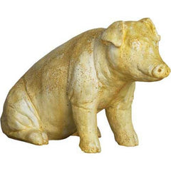 Arnold The Pig Sitting 15 H Garden Animal Statue - XoticBrands Home Decor