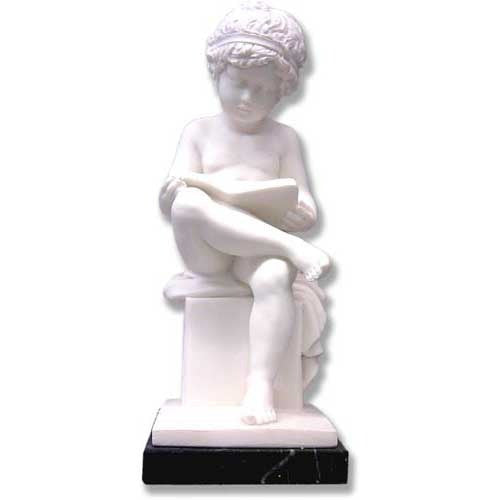 Reading Putto 8 H -  Children Classical  Sculpture - XoticBrands Home Decor
