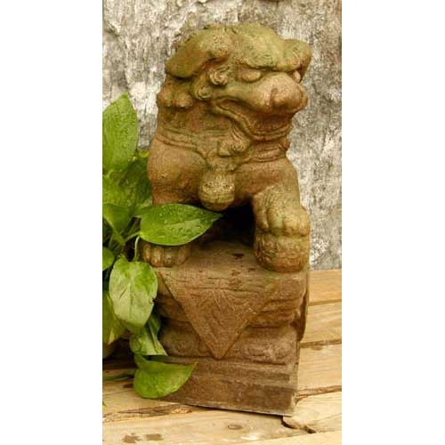  Dynasty Lion Left 18  Display  Sculpture, Home Decor, XoticBrands, XoticBrands Home Decor