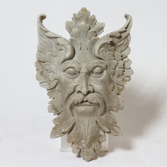  Long thin Stare Mask 12"h Sculpture - Gargoyles, Gargoyles, XoticBrands, XoticBrands Home Decor