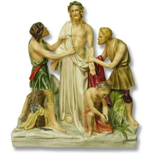  Jesus Is Stripped Station # 10 Animal Religious  Sculpture, Religious Decor, XoticBrands, XoticBrands Home Decor