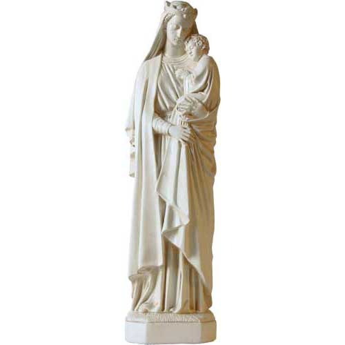 Queen Mary And Child 25 H Religious Sculpture - XoticBrands Home Decor