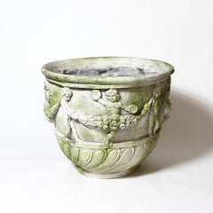  Cherub & Garland urn Animal Planters  Sculpture, Home Decor, XoticBrands, XoticBrands Home Decor
