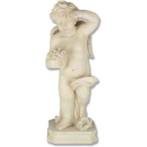 Angel Joshua With Fruit Basket Garden Angel Statue - XoticBrands Home Decor