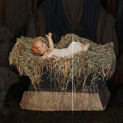  INFANT ONLY (NO CRIB FOR LIFESIZE SET) Animal Religious  Sculpture, Religious Decor, XoticBrands, XoticBrands Home Decor