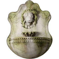 Lion & Shell Wall Fountain Garden Display - XoticBrands Home Decor