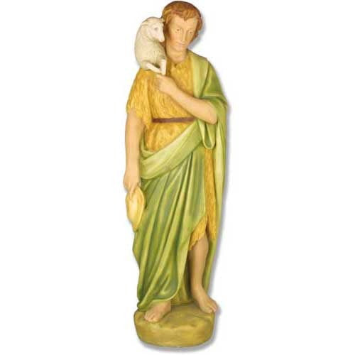 Shepherd With Sheep 41 H Nativity 1.2 Religious Sculpture - XoticBrands Home Decor