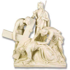 Jesus Falls The 2Nd Time Station # 7 Religious Sculpture - XoticBrands Home Decor