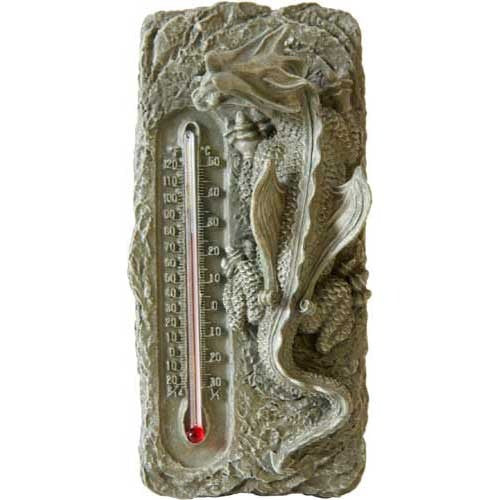 Dragon Thermometer Gargoyle Sculpture - XoticBrands Home Decor