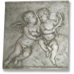 Two Singing Cherubs Frieze Garden Angel Statue - XoticBrands Home Decor