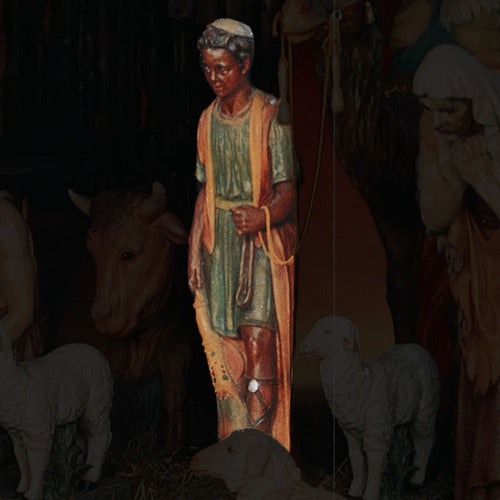  SHEPHERD BOY FOR LIFESIZE SET 55"H Animal Religious  Sculpture, Religious Decor, XoticBrands, XoticBrands Home Decor