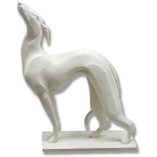 Greyhound Standing W Base 37 Garden Animal Statue - XoticBrands Home Decor