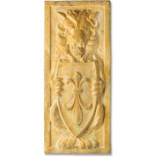 Lion Crest Plaque 38 - Architectural   Friezes,Traceries & Tiles - XoticBrands Home Decor