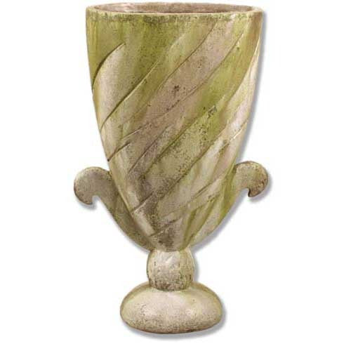 Flat Spiral Urn 35 -  Art Deco Display - XoticBrands Home Decor