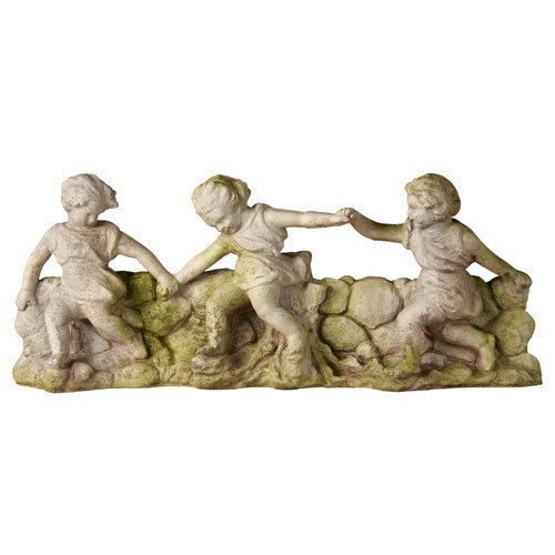 Joy Of Youth Plaque-Wall -  Children Classical  Sculpture - XoticBrands Home Decor