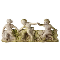 Joy Of Youth Plaque-Wall -  Children Classical  Sculpture - XoticBrands Home Decor