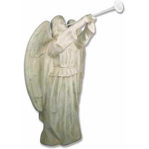 Angel Floating With Horn Garden Angel Statue - XoticBrands Home Decor