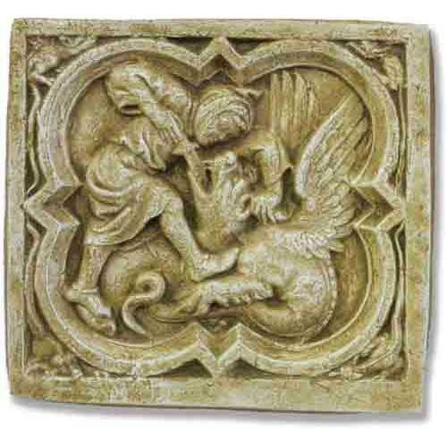 Saint George Quatrefoil Plaque  Wall Decor - XoticBrands Home Decor