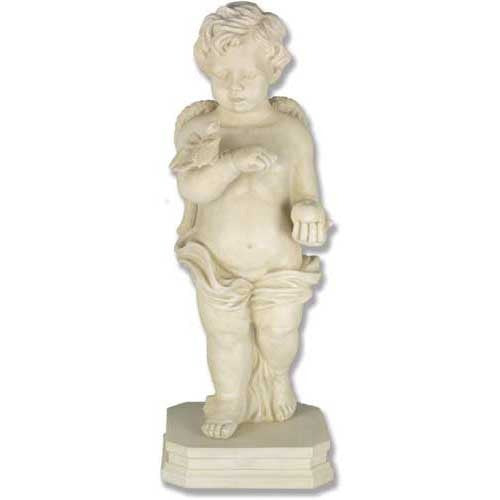 Angel Matthews With Apple & Bird Garden Angel Statue - XoticBrands Home Decor