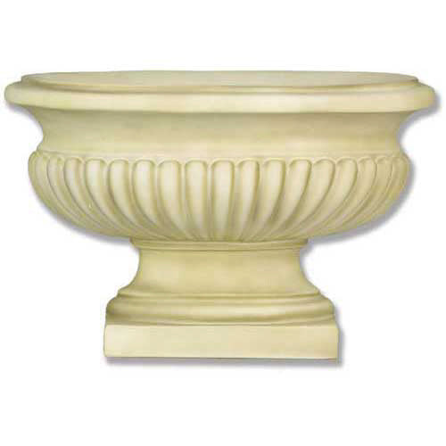  Oval Flute Vase 9 Sculpture - Garden, Garden, XoticBrands, XoticBrands Home Decor