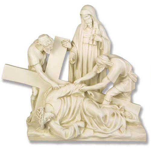 Jesus Falls The 3Rd Time Station # 9 Religious Sculpture - XoticBrands Home Decor